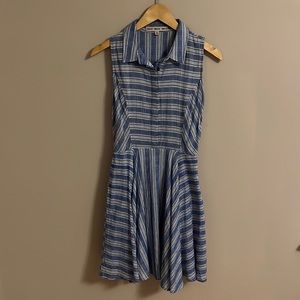 Adorable retro blue and white stripped dress